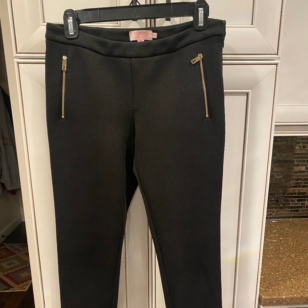 Ted Baker Black Sidezip Legging Pant Size 1